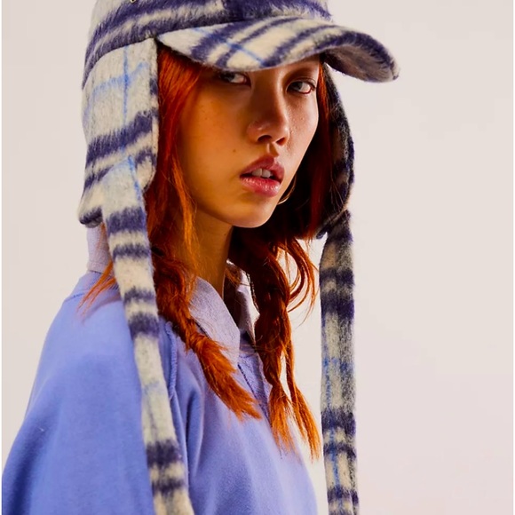 Free People, Carter Brushed Plaid Trapper Hat - Picture 3 of 6